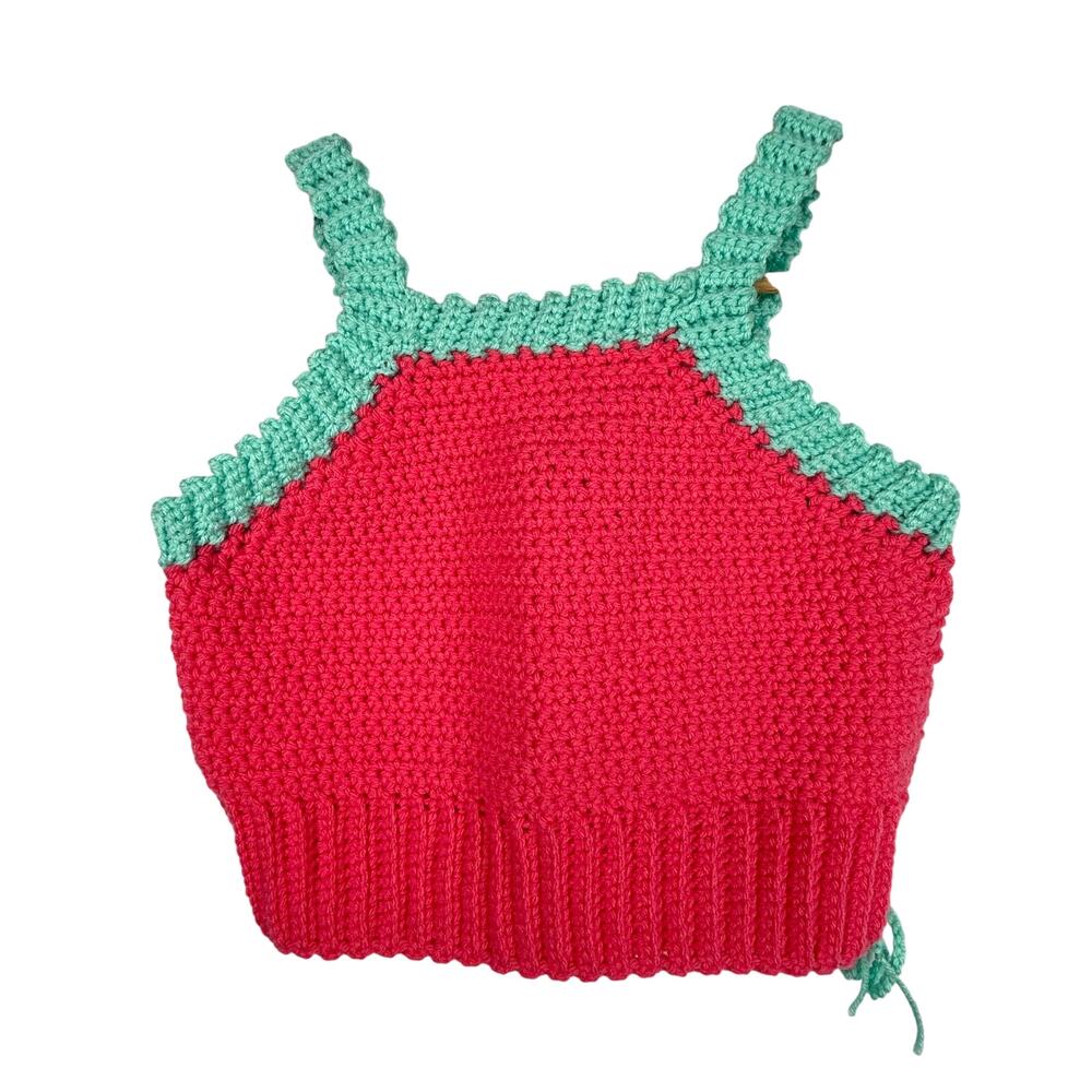 Handmade Crochet Watermelon Tank Top XS-SM